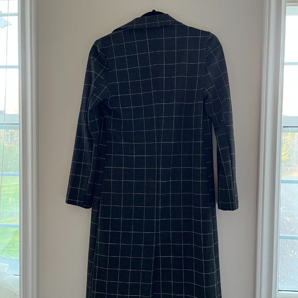 Like New Dynamite Charcoal Check Duster Coat - Picture 2 of 4